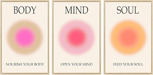 Mind Body Soul Print Positive Aura Posters Painting - Colorful Aura Poster Energy Wall Art Minimalist Colorful Print Aesthetic Wall Decor Poster