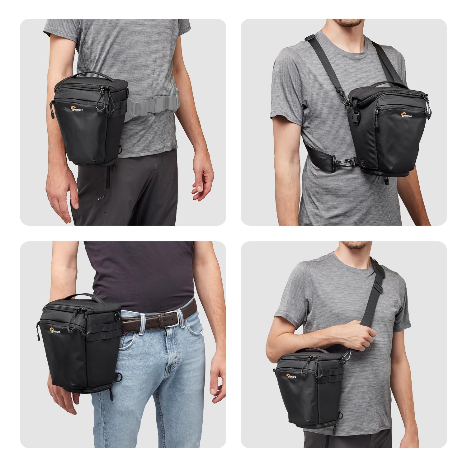 Lowepro ProTactic TLZ 70 Pro AW III Toploader-Kameratasche für spiegellose DSLR, Vol. 5 l, ABM: 30,5x14x16 cm, f. Kameras mit angesetztem Objektiv, modulare Schultertasche, f. Fotografen/Videofilmer