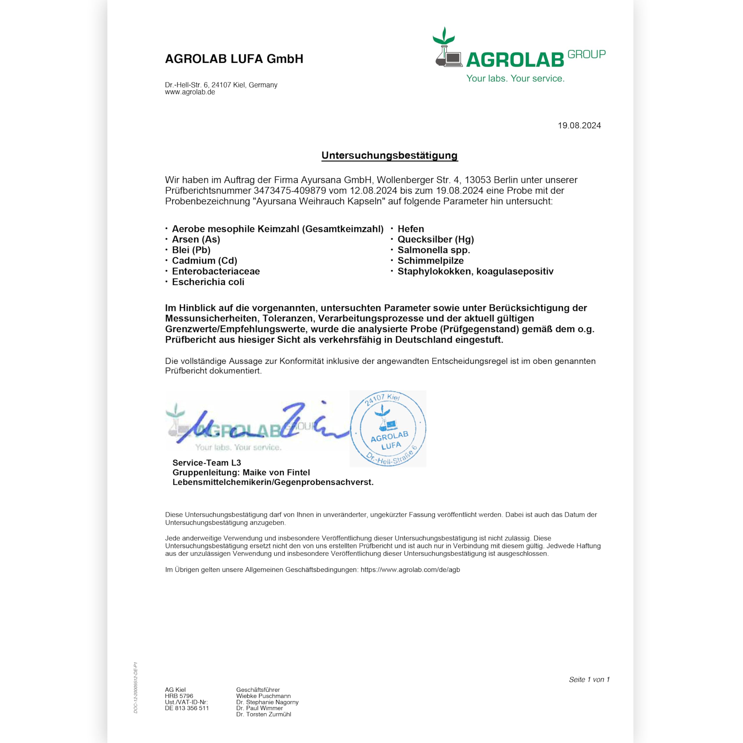 Ayursana Weihrauchkapseln hochdosiert - 420 vegane Kapseln - 800 mg Boswellia Serrata Kapseln (Tagesdosis) - 65% Boswelliasäuren - Für Gelenkschmerzen