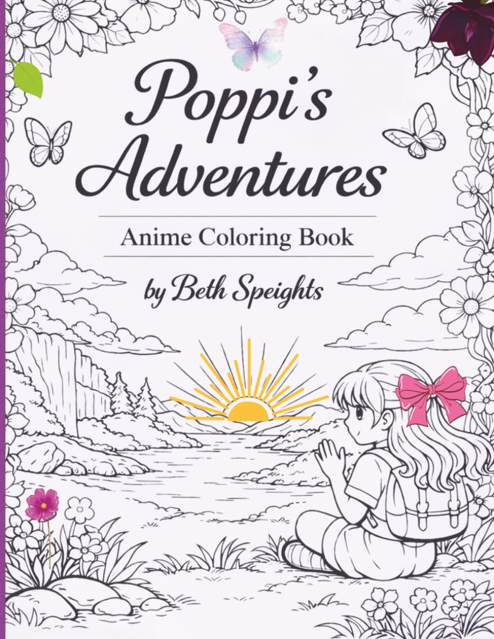 Poppi's Adventures Anime Coloring Book: Anime Coloring Book for Tweens, Teens and Adults