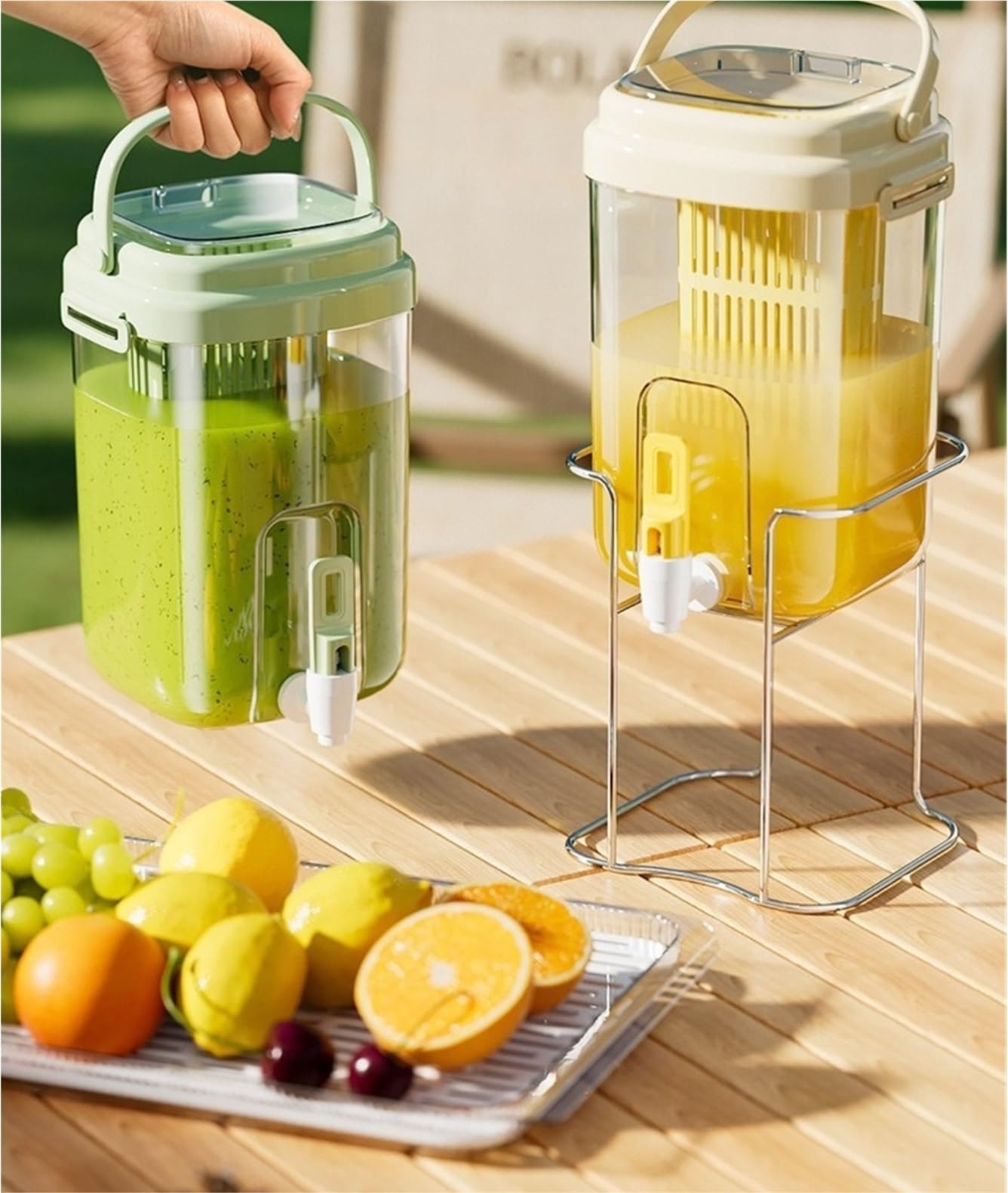 Dispenser Bevande Per Festa Secchio For Bevande Da Frigorifero Con Rubinetto, Distributore Di Birra For Uso Domestico Spillatore Birra Da Tavolo(Grün)
