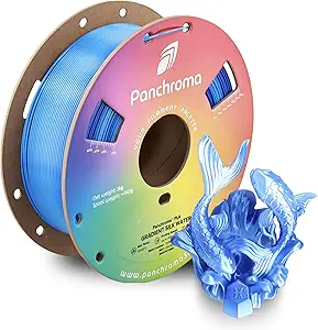 Polymaker Panchroma Gradient Silk Water PLA 3D Printing Filament 1.75mm 1kg, Smooth Color Transitions, Shiny Silk Finish, High Speed Printing, Ideal for Home Décor, Toys, Cosplay, Miniatures & Gifts
