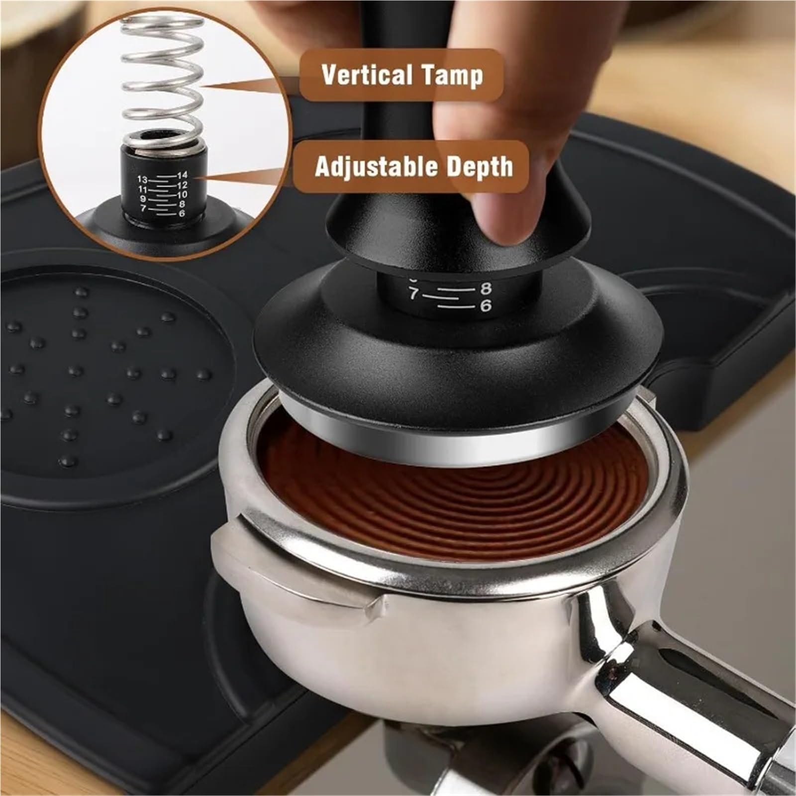 dosierring Kaffeezubehör(51MM Silver)