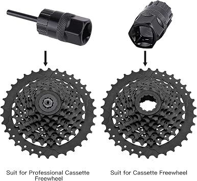 QKURT Cassette Lockring Tools Set, 2pcs Cassette Removal Tool Freewheel Maintenance Tool