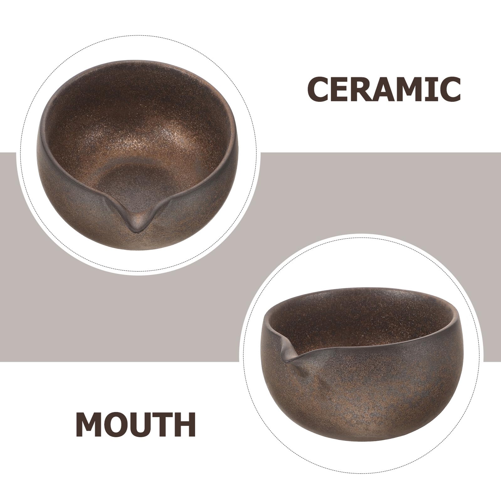 Ipetboom Ciotola in Ceramica per Matcha con Beccuccio, Tazza da Tè Giapponese Tradizionale per Cerimonia del Tè, Ciotola Matcha Artigianale per Degustazione e Rituale Giapponese