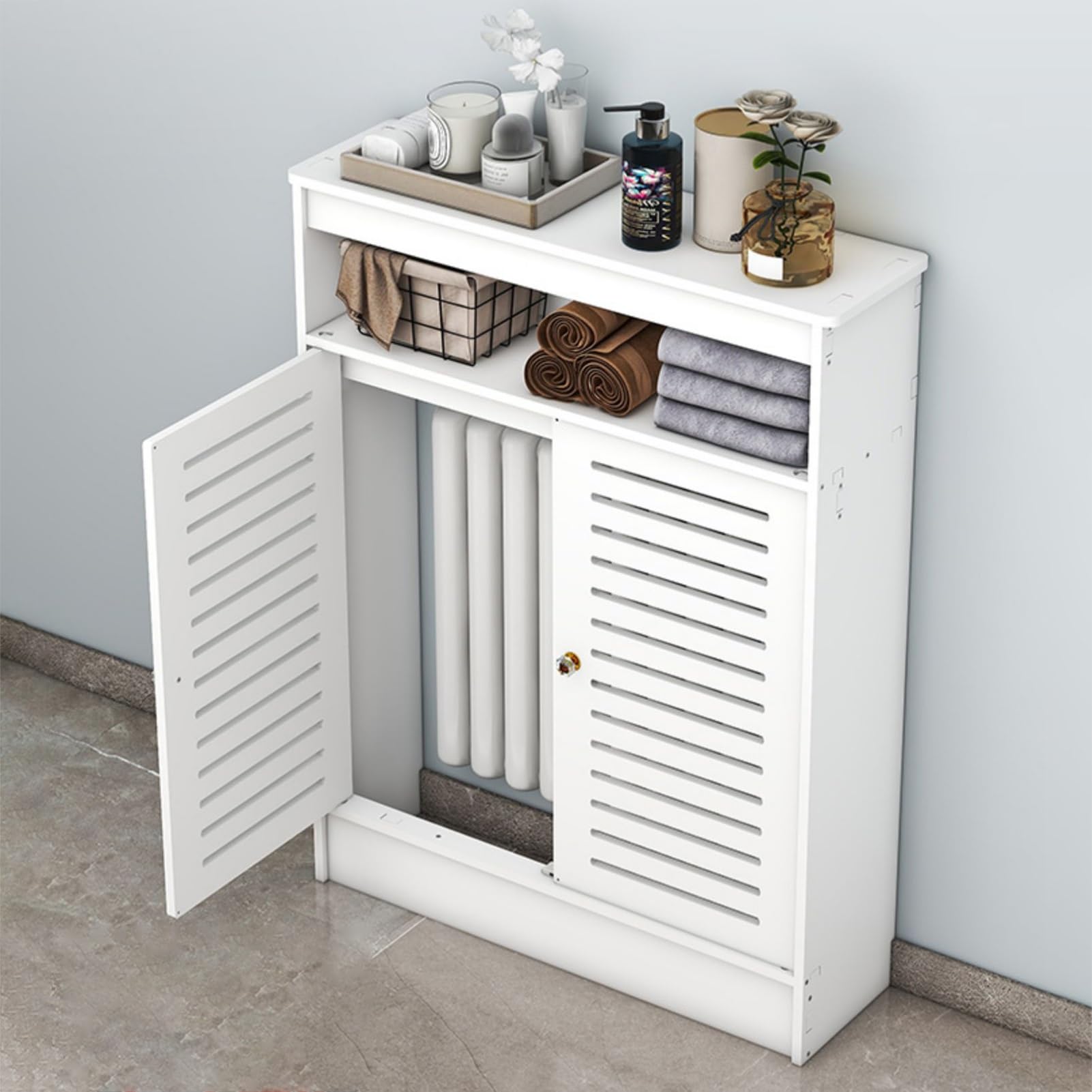 Cubre Radiadores, Cubreradiadores Modernos, Diseño Moderno, Cubierta De Radiador Moderna Y De Moda For Cocina Y Dormitorio, Fuerte Capacidad De Carga(70x90x20cm/27.6x35.4x7.9in)