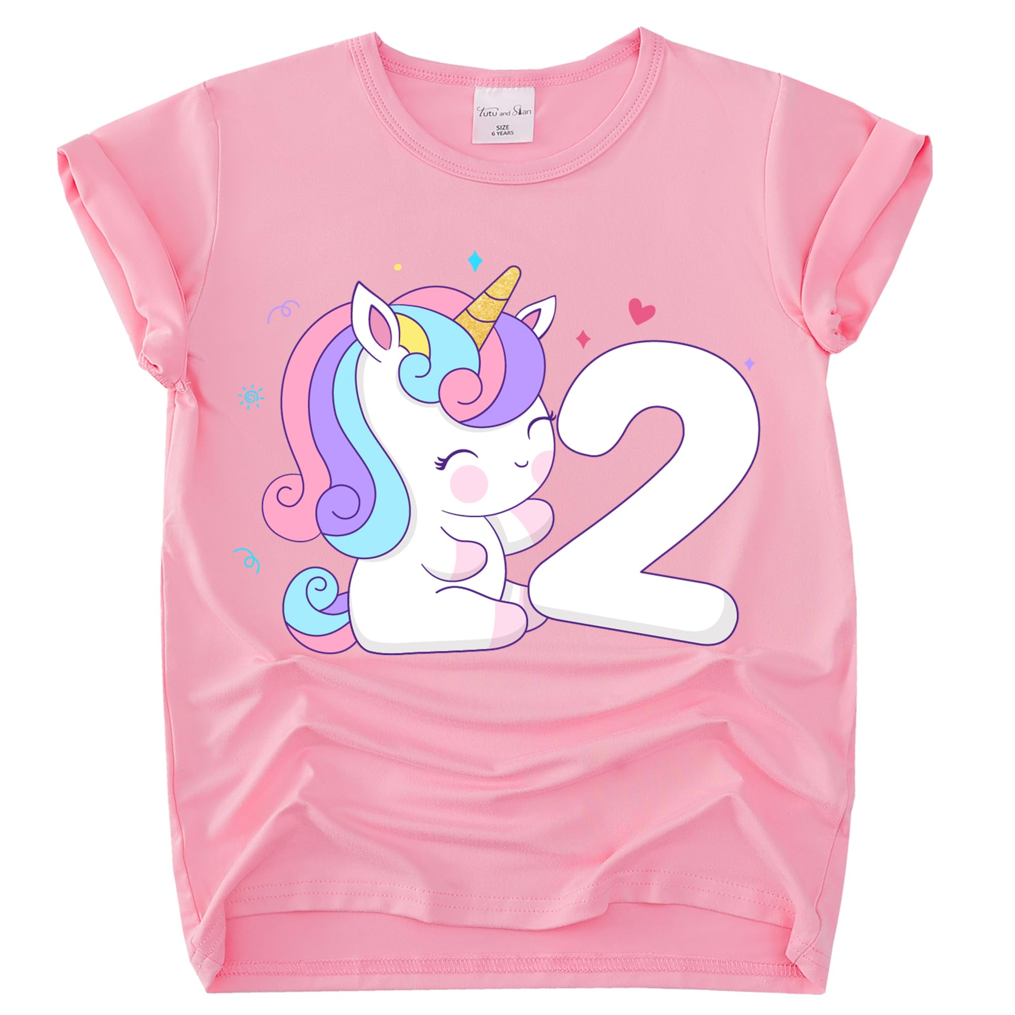 Tutu and Sian Unicorn Birthday Outfit For Girls Disfraz de cumpleaños para niñas Niñas (Pack de 5)