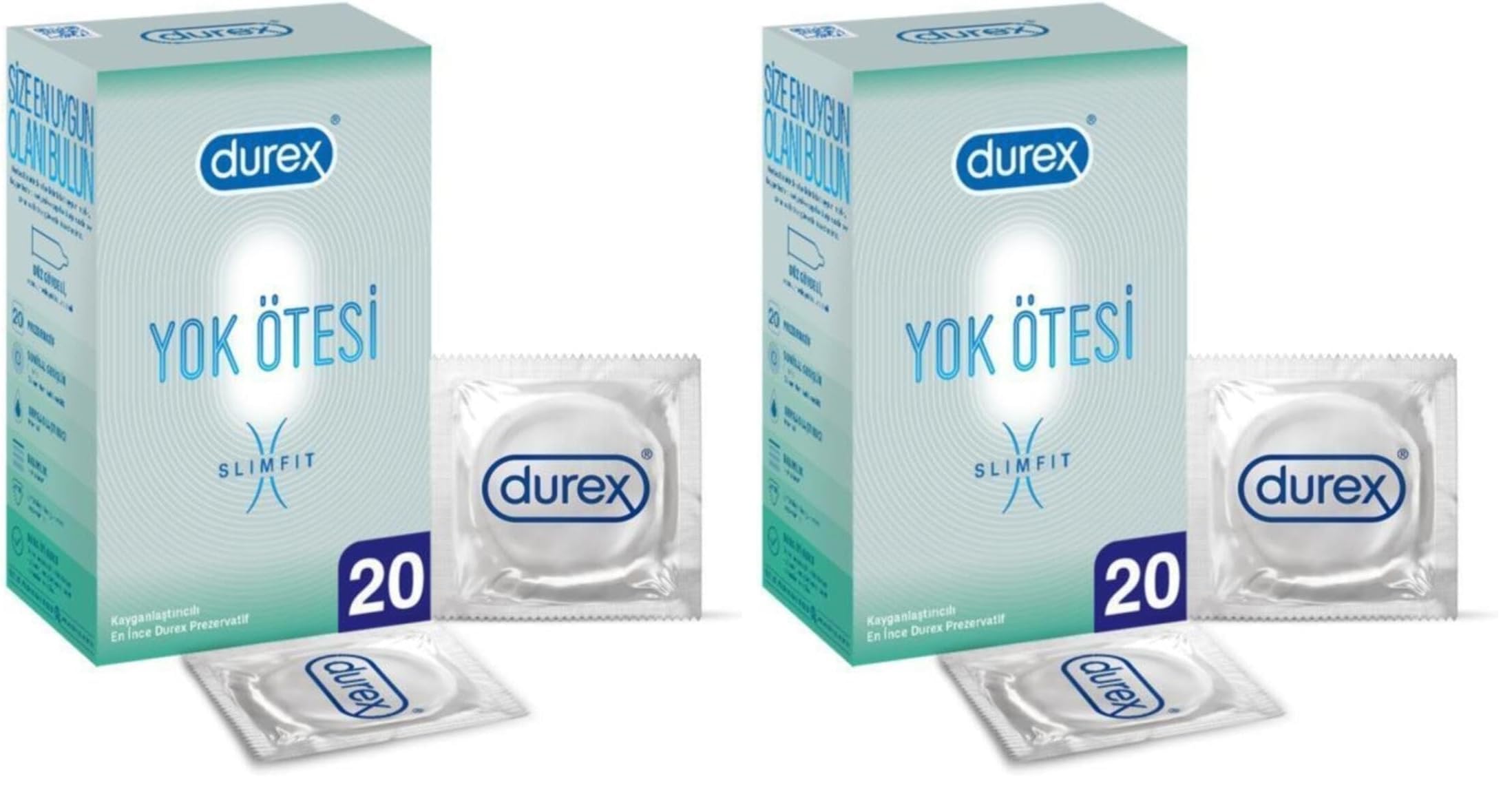 Durex Yok Ötesi Slim Fit 20 Prezervatif (2 paketi)