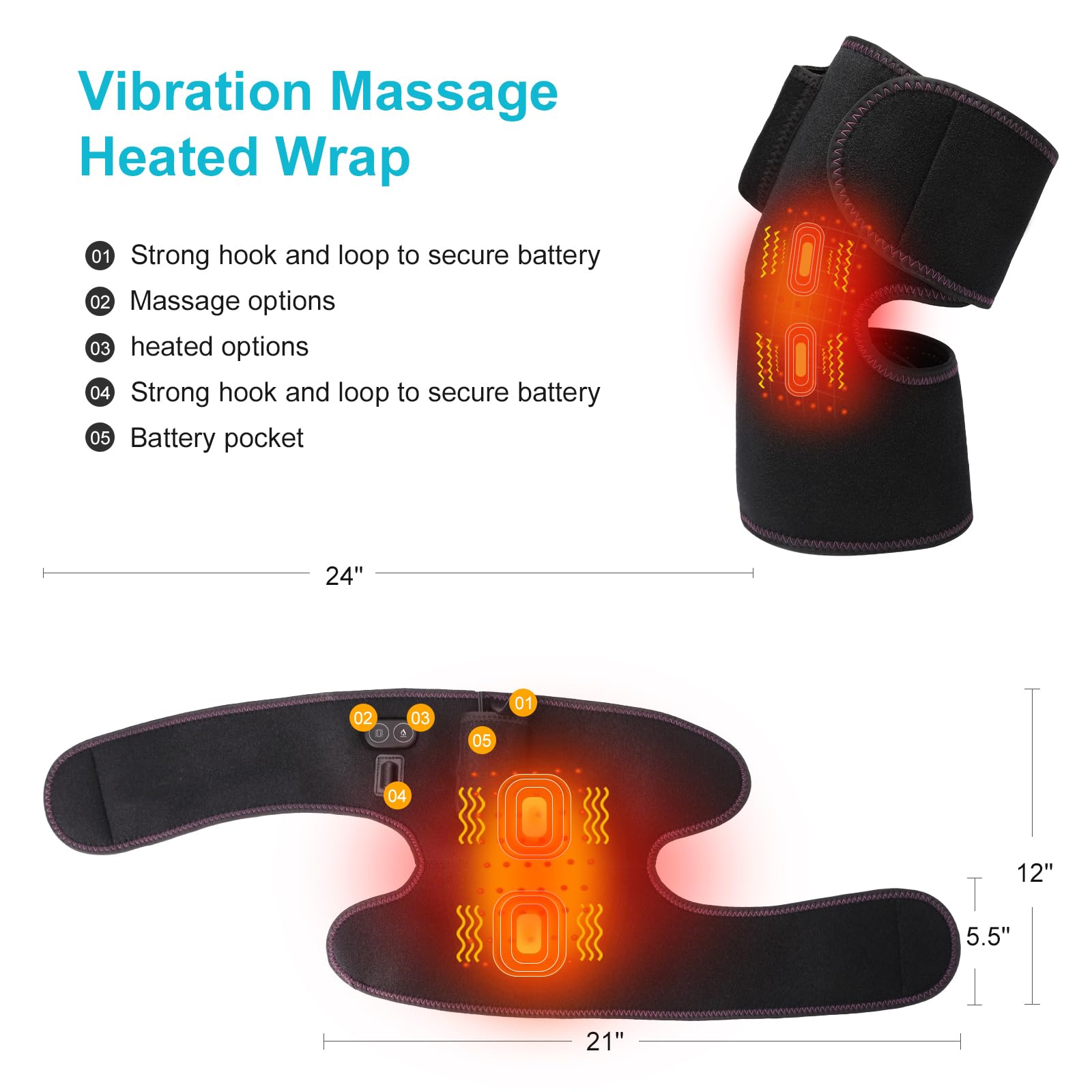 Rodillera para Artritis con Masaje (Rodilleras de Masaje Calentado)