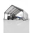 20'x25'x13' Metal Carport for 2 Cars, Heavy Duty Car Ports for Heavy Snow, Reinforced Frame, Tall Metal Car Ports for Bass Boats, Full-Sized Pickup Trucks, and Tractors, N.W. 980 Lbs