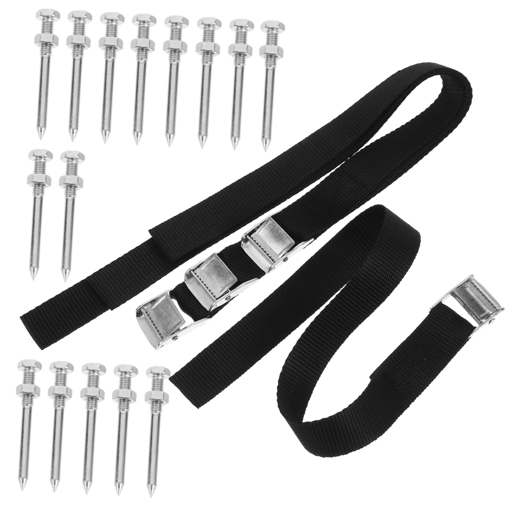 Unomor 30pcs Grass Aerator Shoes Straps Lawn Aerator Shoes for Garden Lawn Aerating Sandals Strap Adjustable Nail Straps