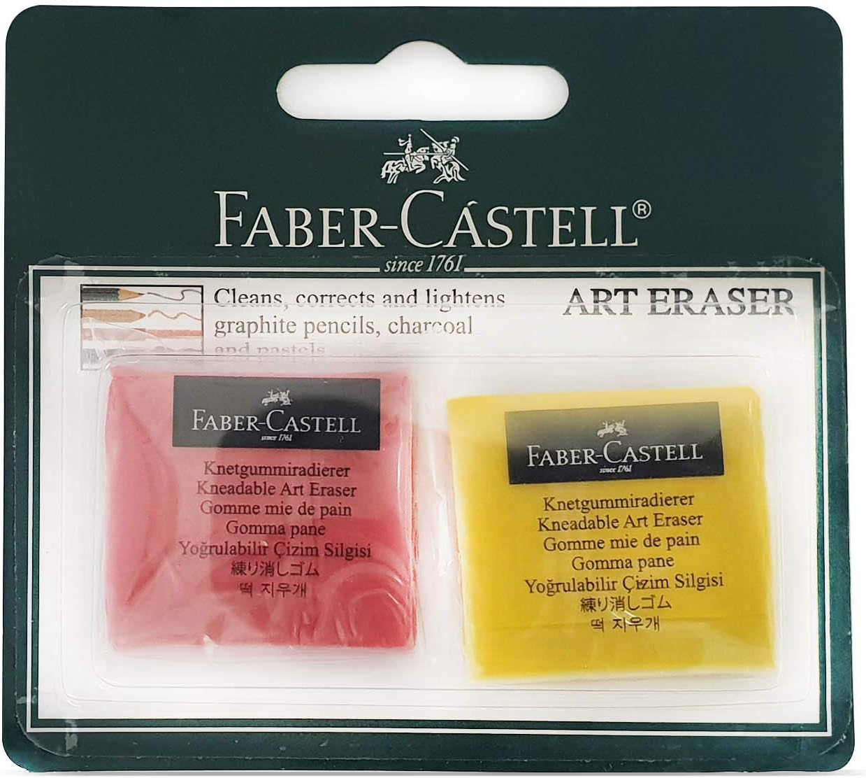 Kneadable Art Eraser 2pc -Assorted Colours