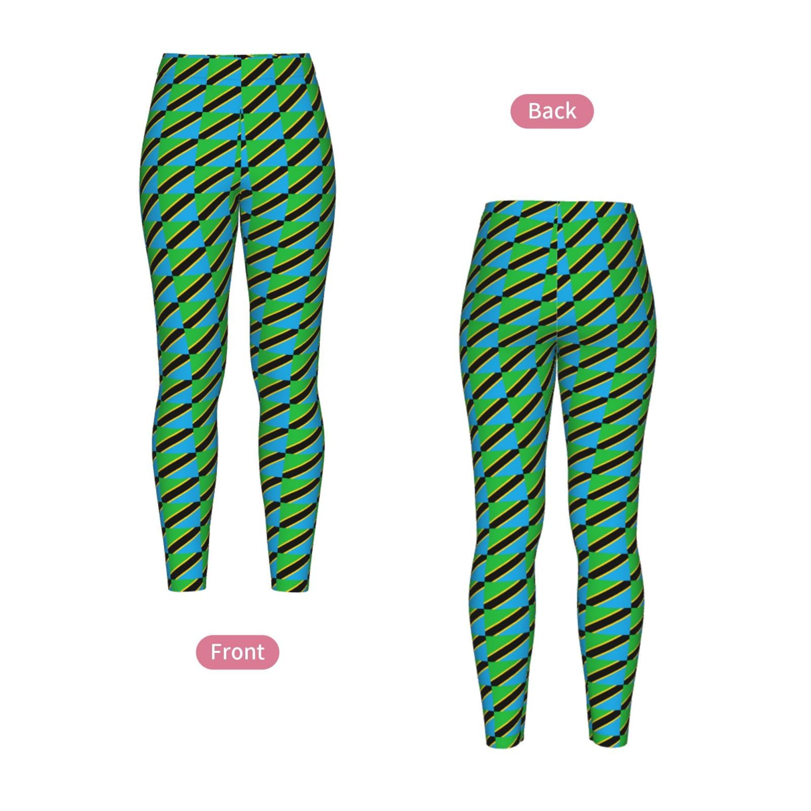 Pantalones de yoga para mujer con estampado de bandera de Tanzania, suaves, transpirables, versátiles, atléticos, casuales