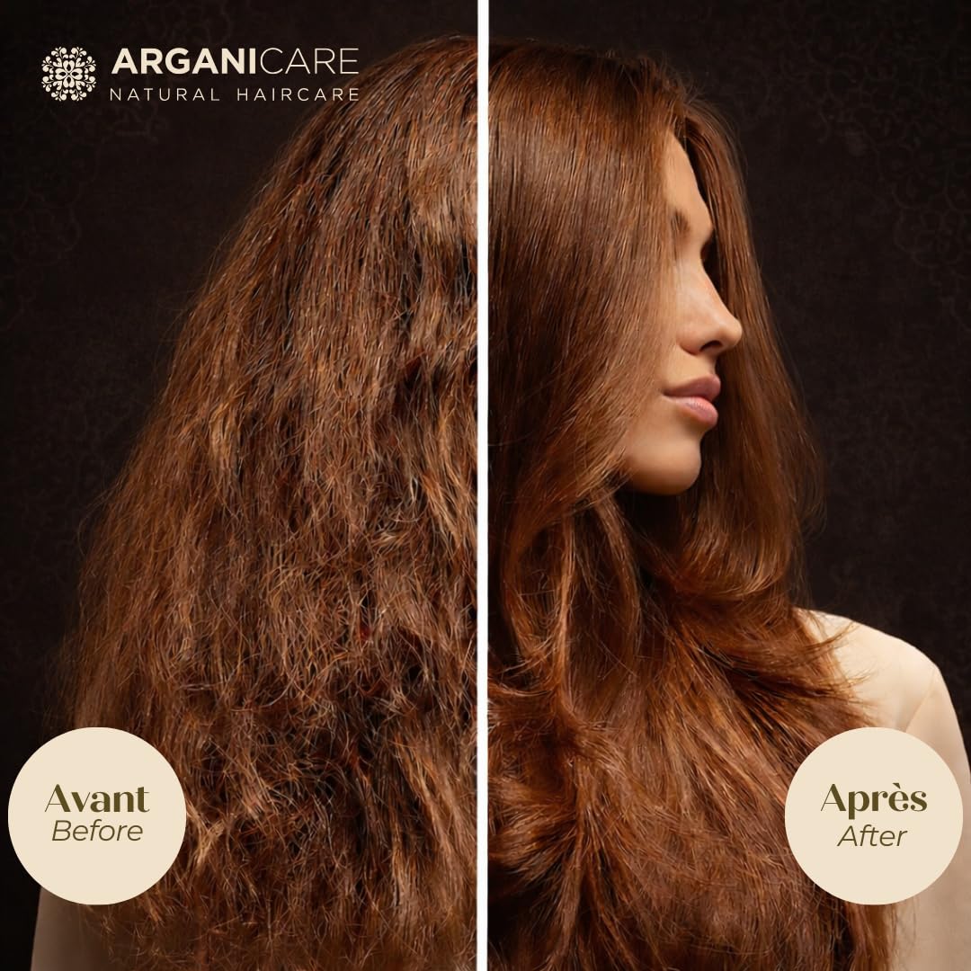 Arganicare | Duo Shampoo + Balsamo | Castore | Acceleratore della crescita | Pulisce e idrata delicatamente i capelli | Tutti i tipi di capelli | 1x400 ml+ 1x400 ml