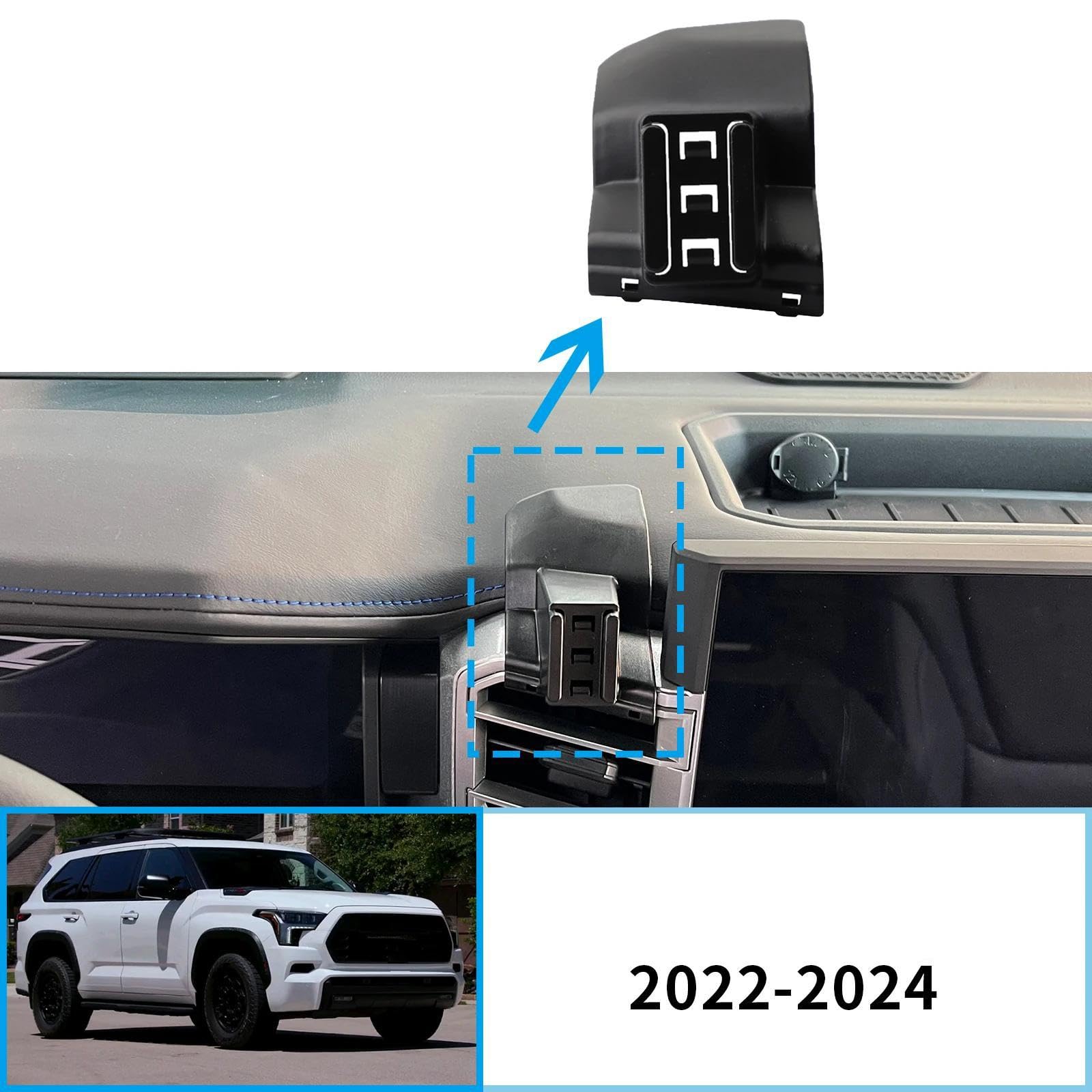 Uchwyt Samochodowy na Telefon dla Toyota Sequoia 2022-2024, uchwyt samochodowy na telefon komórkowy, ekran, stała podstawa, stojak na nawigację GPS (ładowanie)