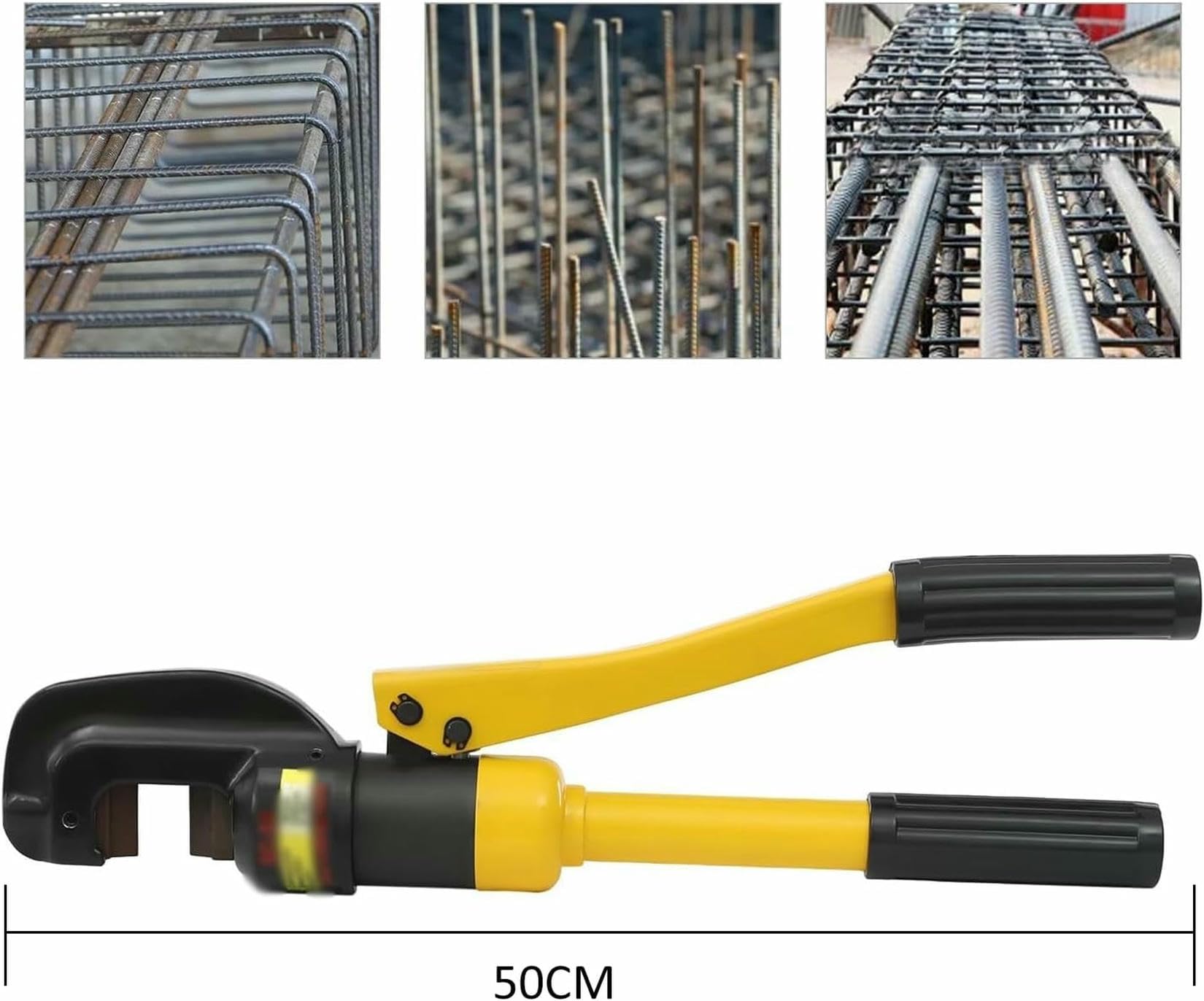 Hydrauliczne narzędzie do cięcia prętów zbrojeniowych, pojemność 13 ton, maks. średnica cięcia 22 mm, profesjonalny ręczny obcinacz do śrub stalowych do budowy i obróbki metali z przybornikiem