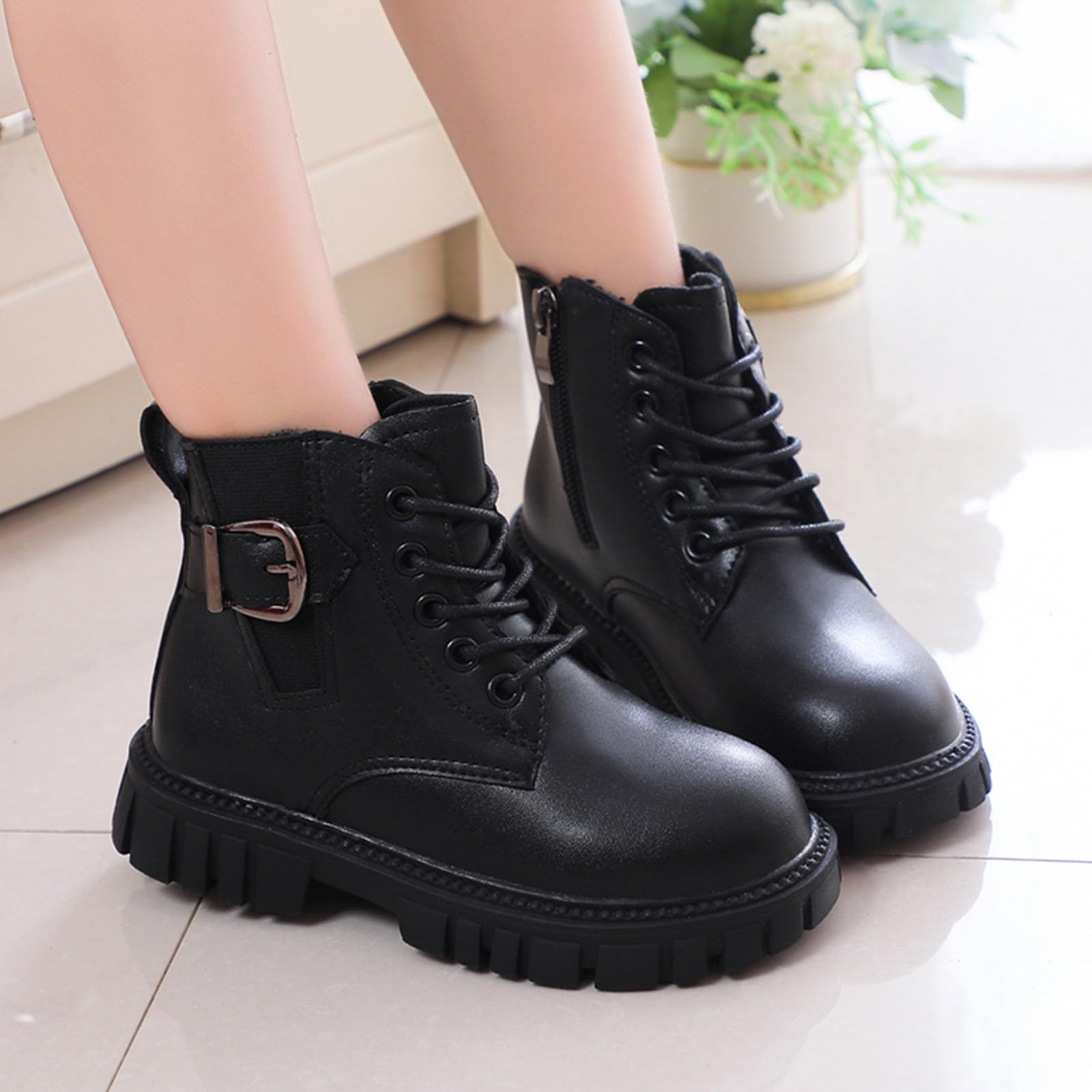 Mädchen Winterstiefel Kinder Schuhe Mode Dicker Absatz Weiche Sohle Casual Booties Bequem Atmungsaktiv