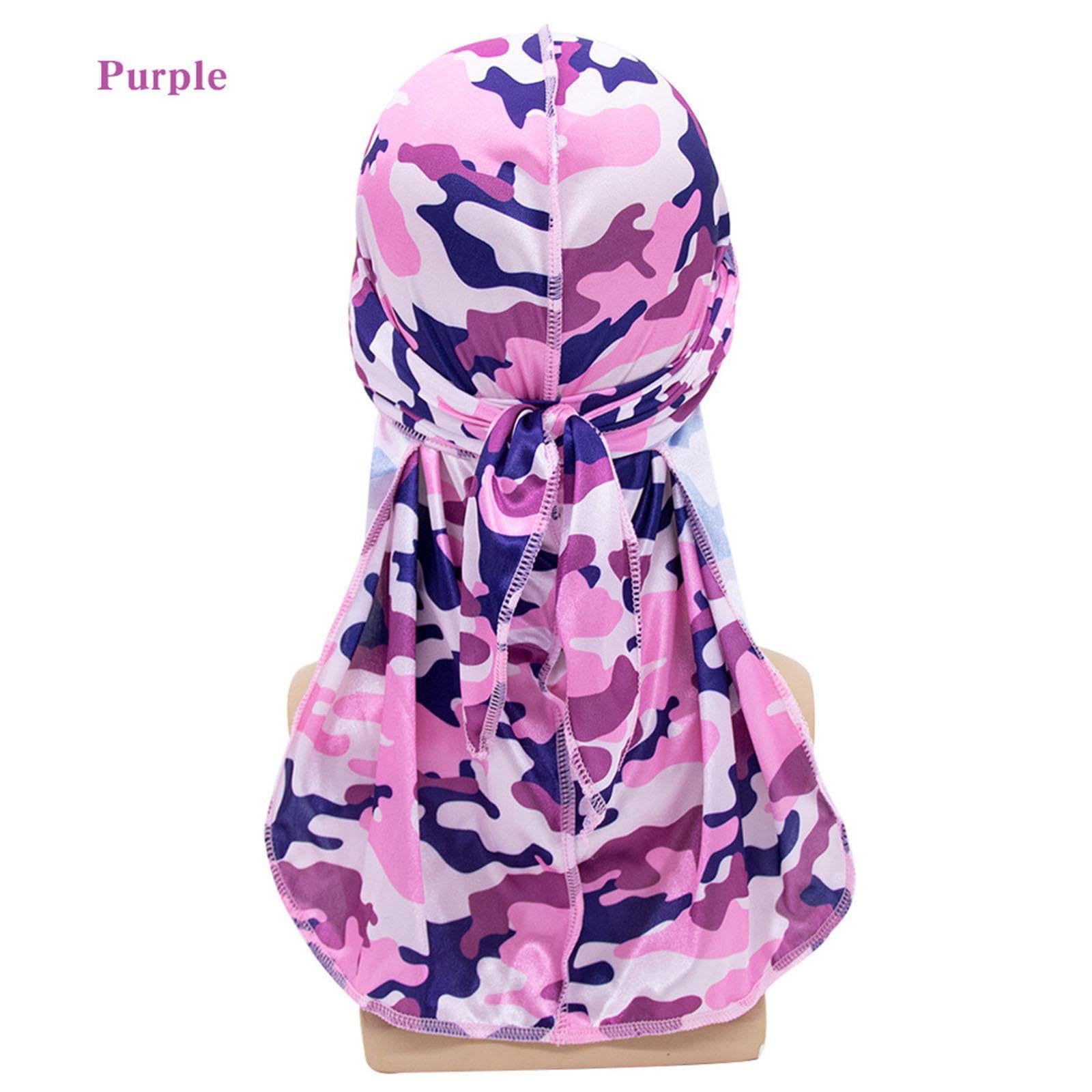Bandana Cap Du Rag Cap Foulard Morbido con Lunga Coda in Tessuto Setoso Leggero per Uomo E Donna Adatto a Ciclismo Corsa Sport