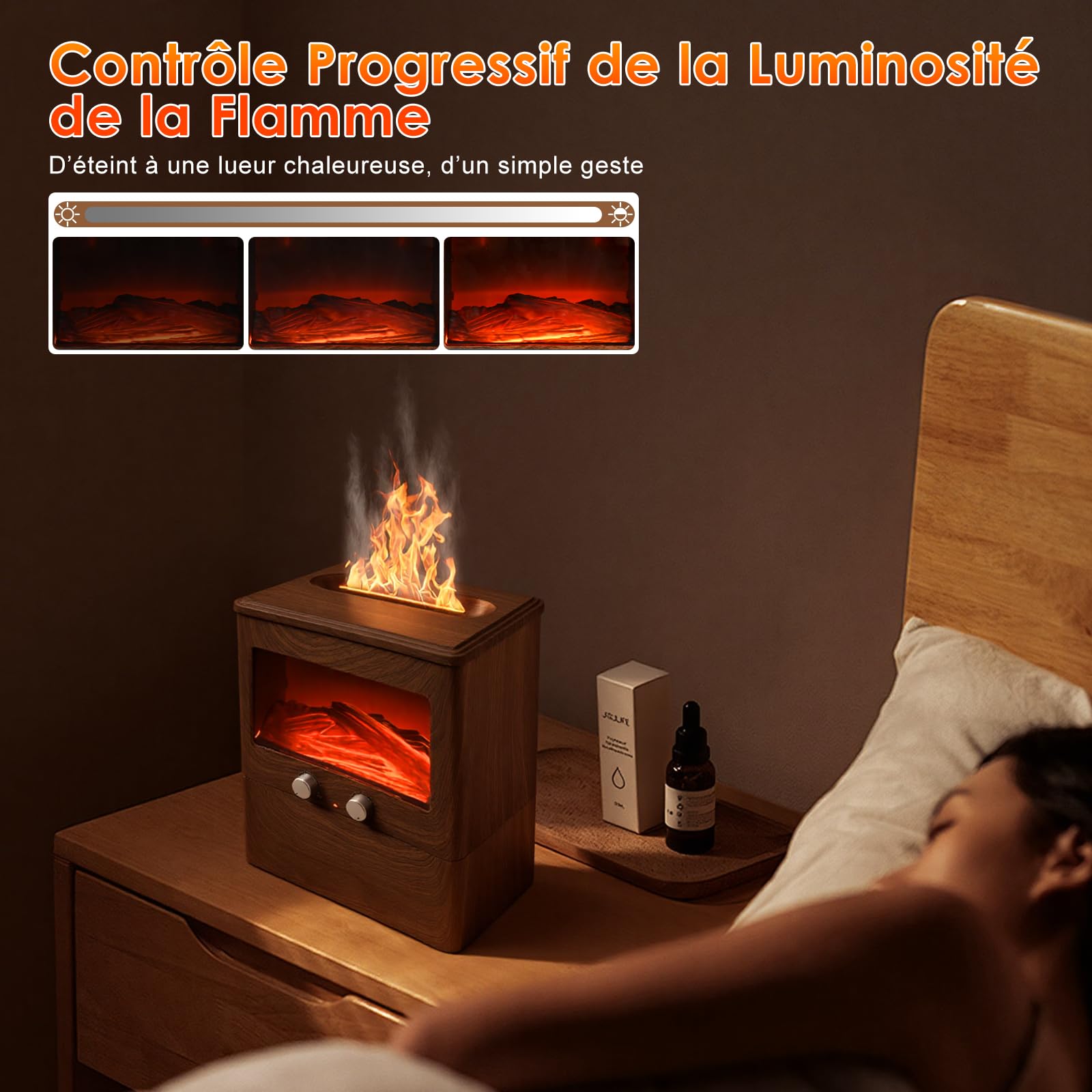 Diffuseur Huiles Essentielles en Céramique, Diffuseur de Parfum Electrique Ultrasonique Diffuseur Huile Essentielle pour la Maison, Yoga (Flamme 3L)