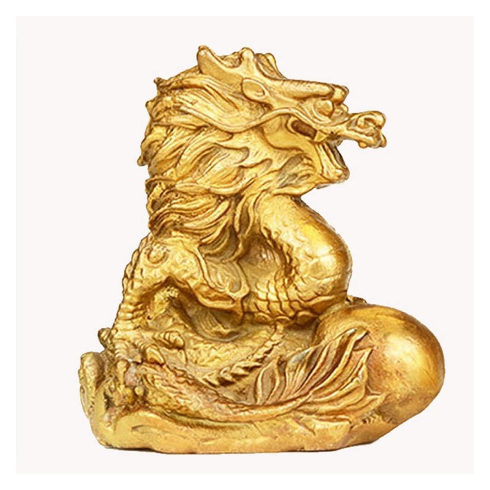 MNUvxzaewf Sculpture Tabletop Brass Figurines Decoration, Feng Shui Animal Statue Ornament, Chinese Charm(Dragon)