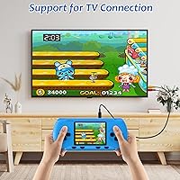 Vista 3 de Handheld Game for Kids - Preloaded 258 Retro Video Games & 3 Cartridges, 3.0" HD LCD Screen, Portable Gaming Player with Rechargeable Battery