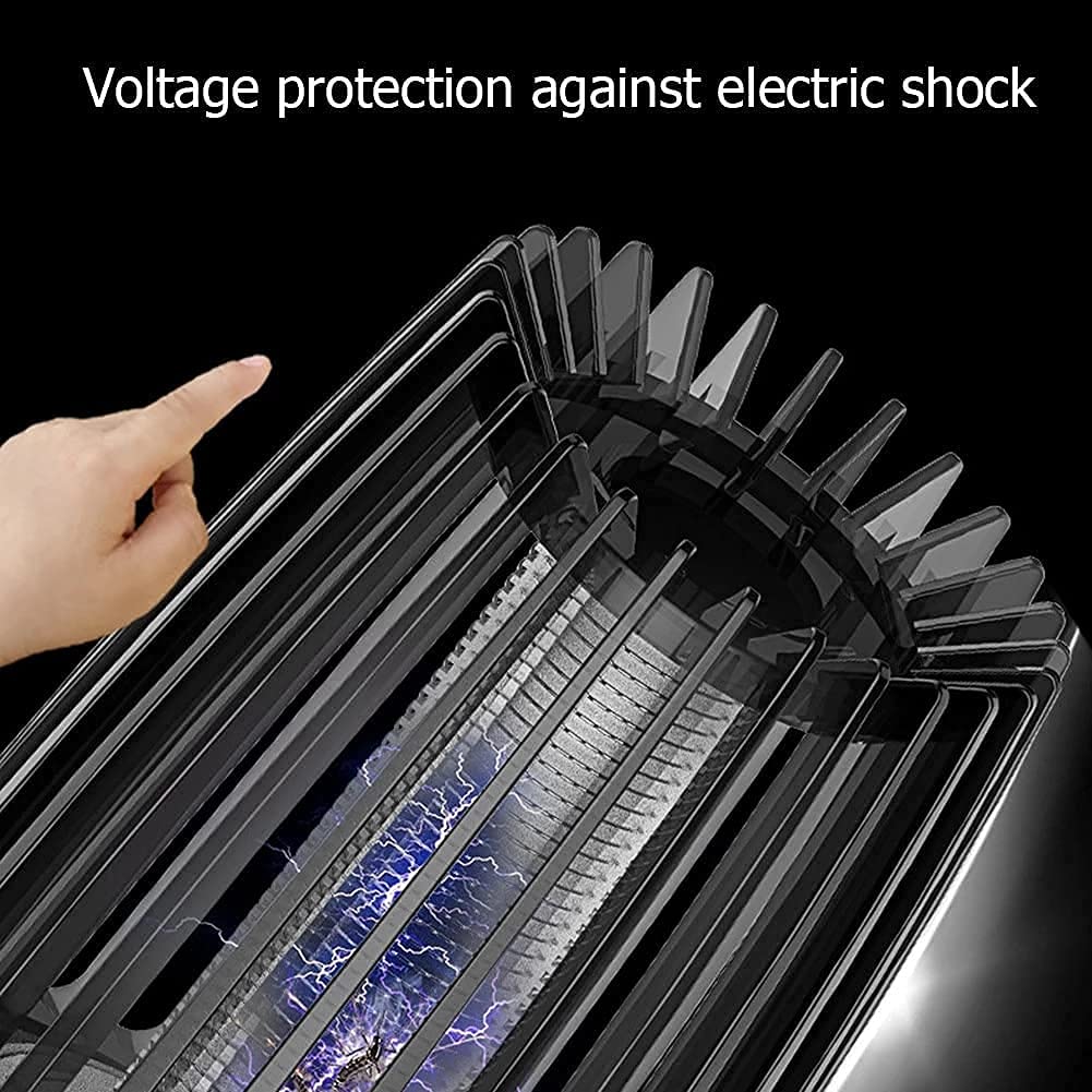 Lámpara eléctrica para Matar Mosquitos 2 en 1, fotocatálisis Fly Bug S Lamp USB/batería Powered Mosquito Trap Night Light para Interiores y Exteriores (USB y 4000Ma)