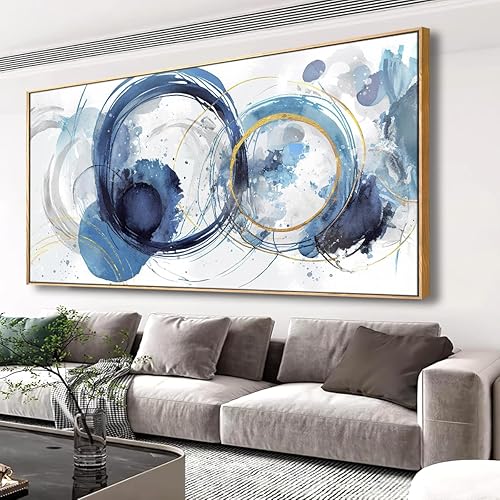 Arte para pared, pinturas de arte abstracto, fantasía azul, grafiti colorido sobre fondo blanco, arte moderno para decoración de pared para sala de