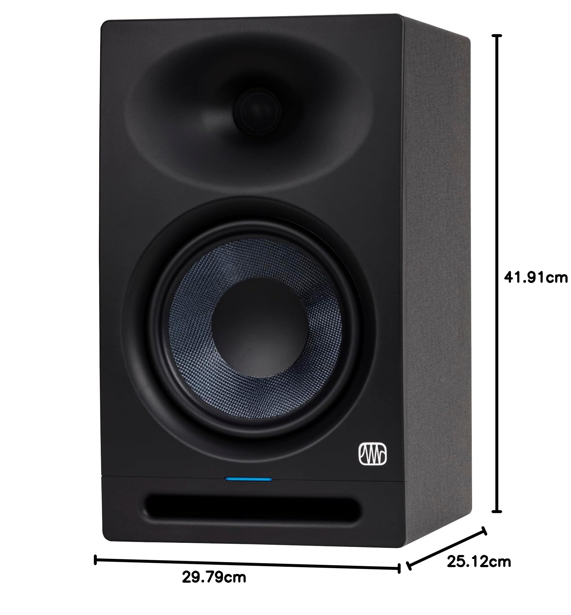 PreSonus Eris Studio 8, Aktiv-Studio-Monitor mit EBM-Wellenleiter, präziser Sound, Bassreflex-Gehäuse, ideal für Mixing & Mastering, für Homestudio & Profis, 8" Lautsprecher