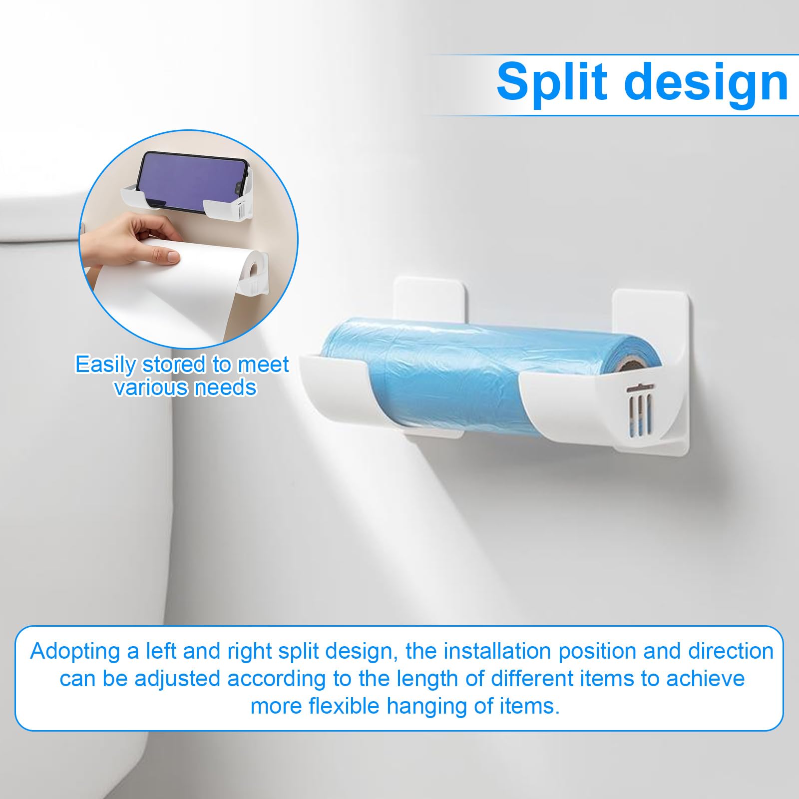 Lot De 8 Organiseurs De Cuisine Non Perforés - Support Mural Pour Sac