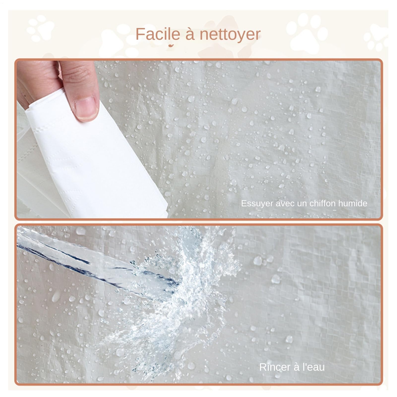 Vassoio per urina per cani, WC per animali domestici, impermeabile a parete | Vassoio pieghevole a prova di perdite, con 6 fermagli, per casa, balcone, portico, gatto, cucciolo