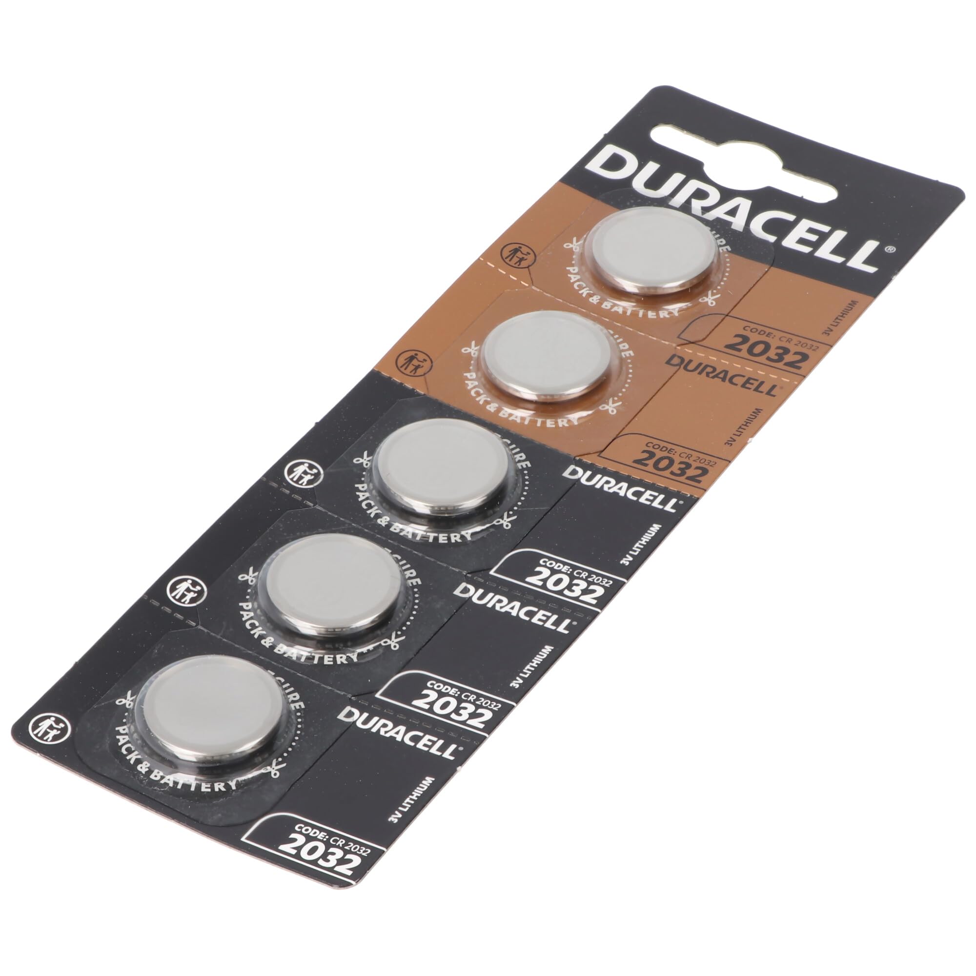 Duracell Lithium CR2032 3v Pack of 5 Batteries