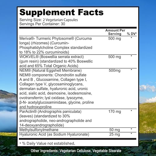 Miniatura 2 de ScimeraMD Zoflexa Suplemento de apoyo articular con glucosamina, condroitina, boswellia, cúrcuma, MSM, para la salud de las articulaciones y los