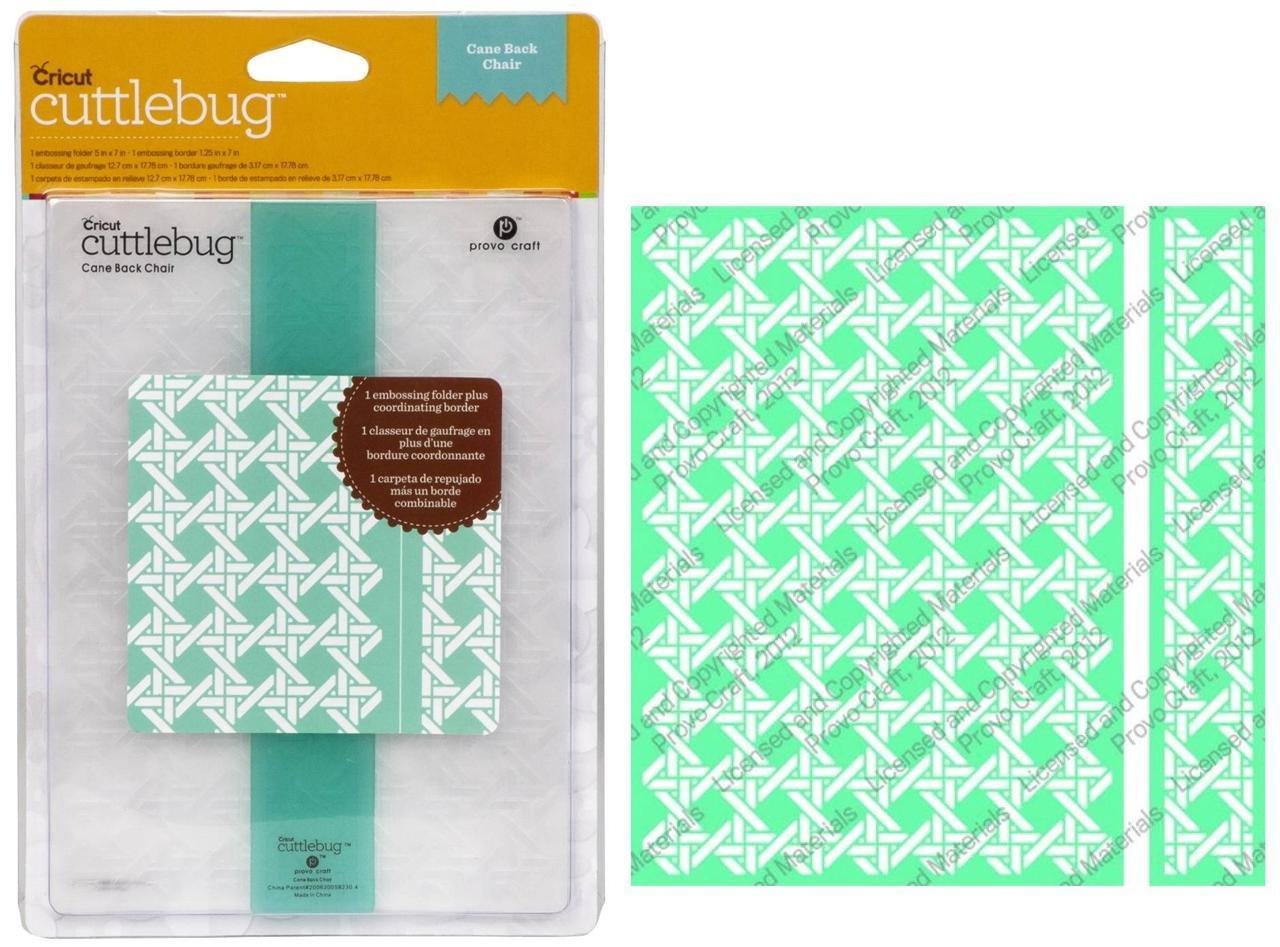 CUTTLEBUG ProvoCraft CANE BACK CHAIR Embossing Folders 5`` X 7`` & BORDER .supply.from:treasuresandmemories7