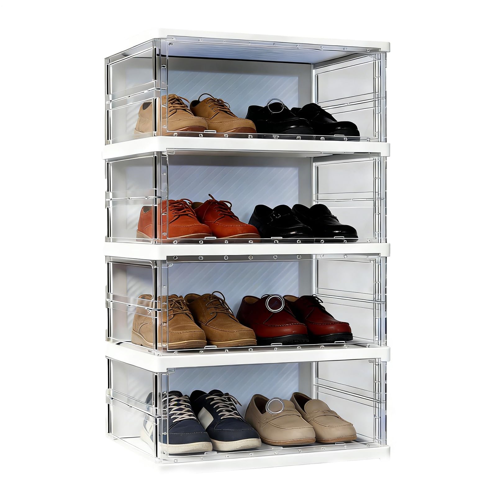 Armario Para Zapatos Para Exhibir Zapatillas Que Ahorran Espacio | s Y Contenedores Para Zapatos Con Puerta Magnética Para Hogar, Dormitorio, Entrada, Pasillo, Armario