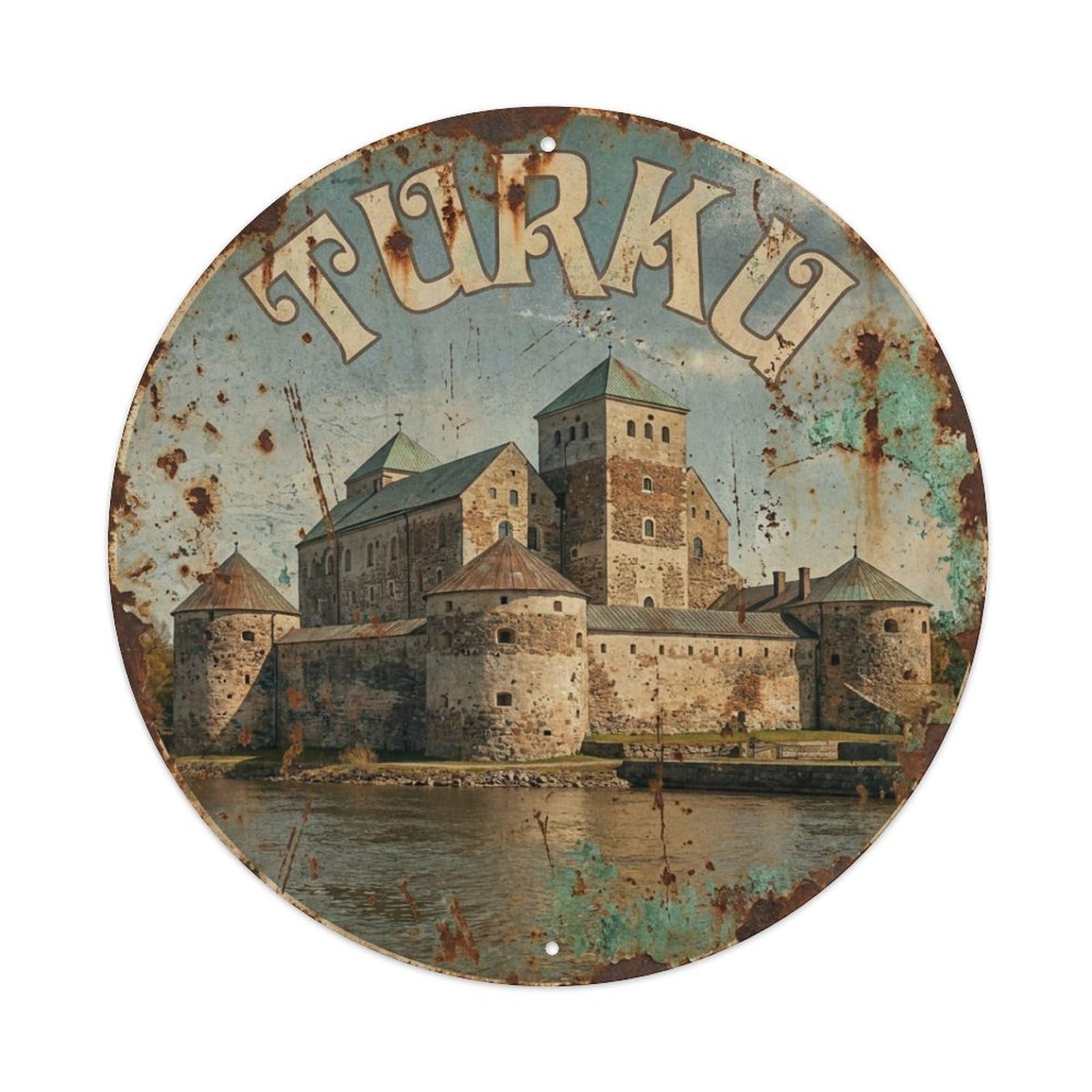 Galvaxio Style Finland Vintage Travel Turku Metal Tin Sign