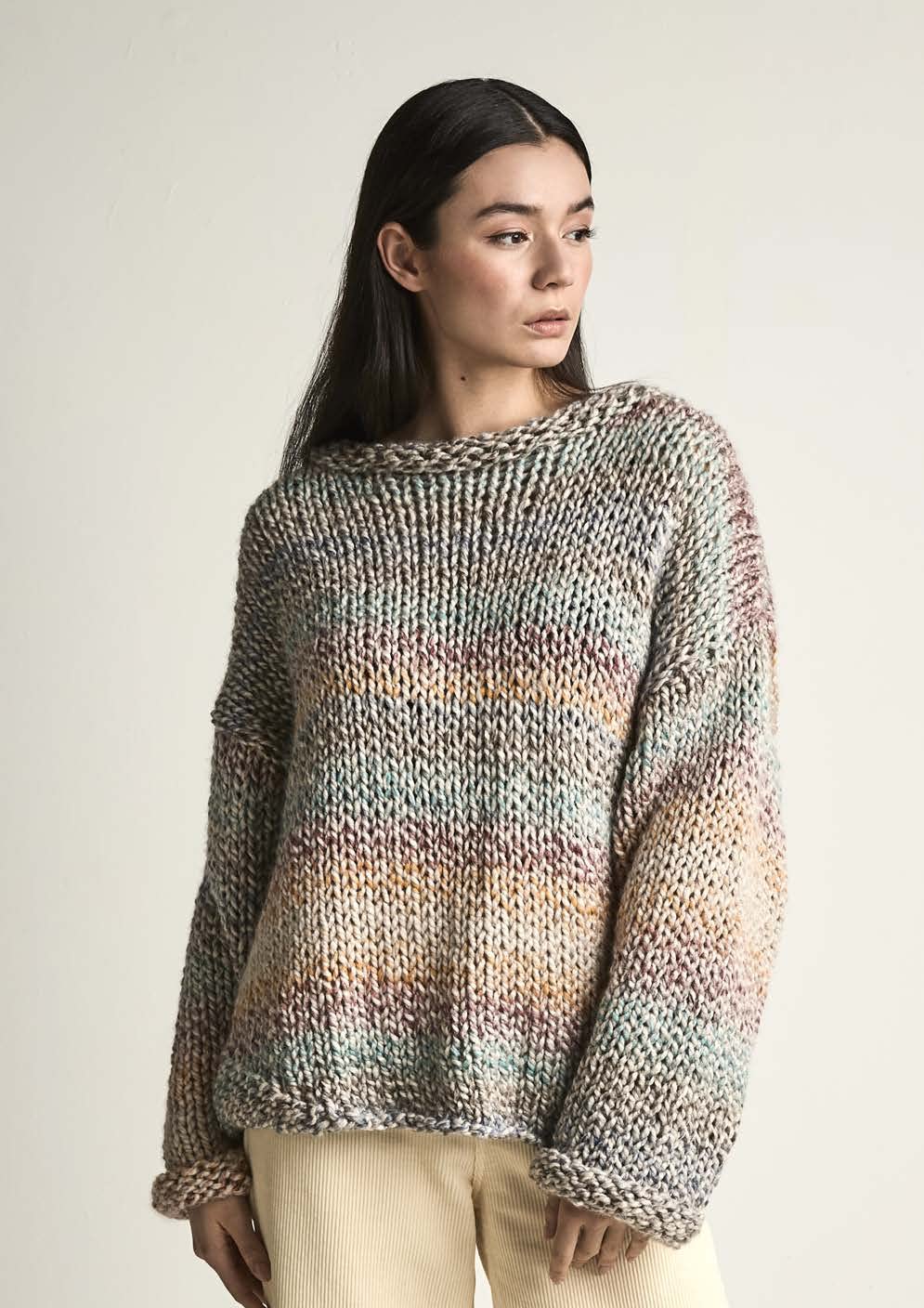 Wendy Women's Multi Super Chunky Knitting Pattern For Quick Knit Sweater (6169)