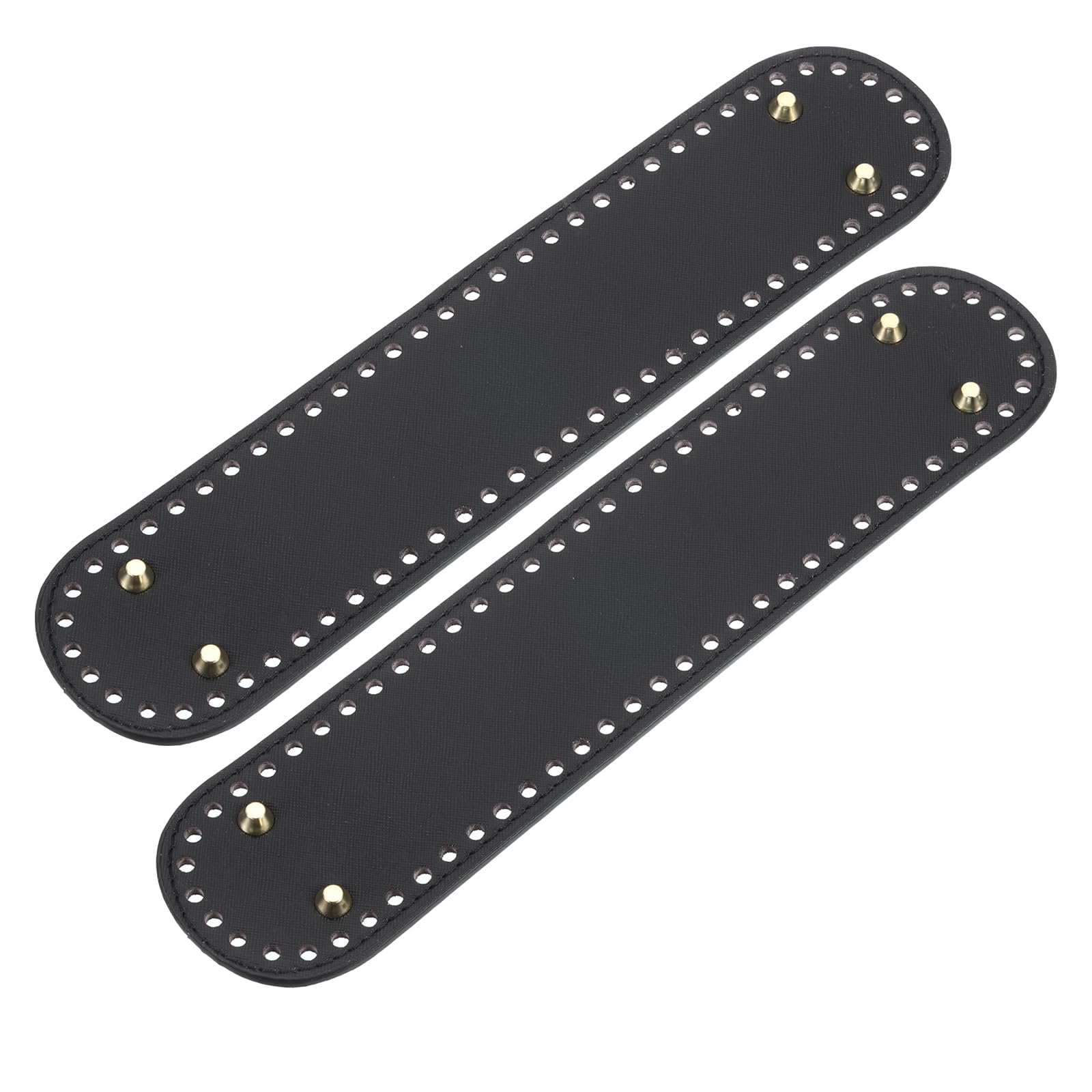 4Pcs Oval Bag Bottom Shaper Pads | PU Leather With Metal Feet | 300x100mm For Crochet, Knitting Bags - View #4