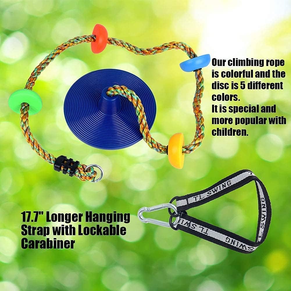 Flаѕh Sаlе Buу 1 gеt 1 Tree Swing Set Bundle with Climbing Rope Ladder for Kids Outdoor Playset with Platform and Disc Swing Seat Playground Sets for Backyards Slide Playsets Rainbow Kids Swings