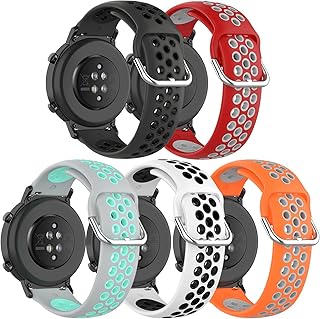 E ECSEM Compatible with COROS PACE 2/COROS APEX 42mm Bands Two-Toned Silicone Breathable Replacement Sport Strap Quick-Release Wristband for COROS PACE 2 Smart Watch Women Men