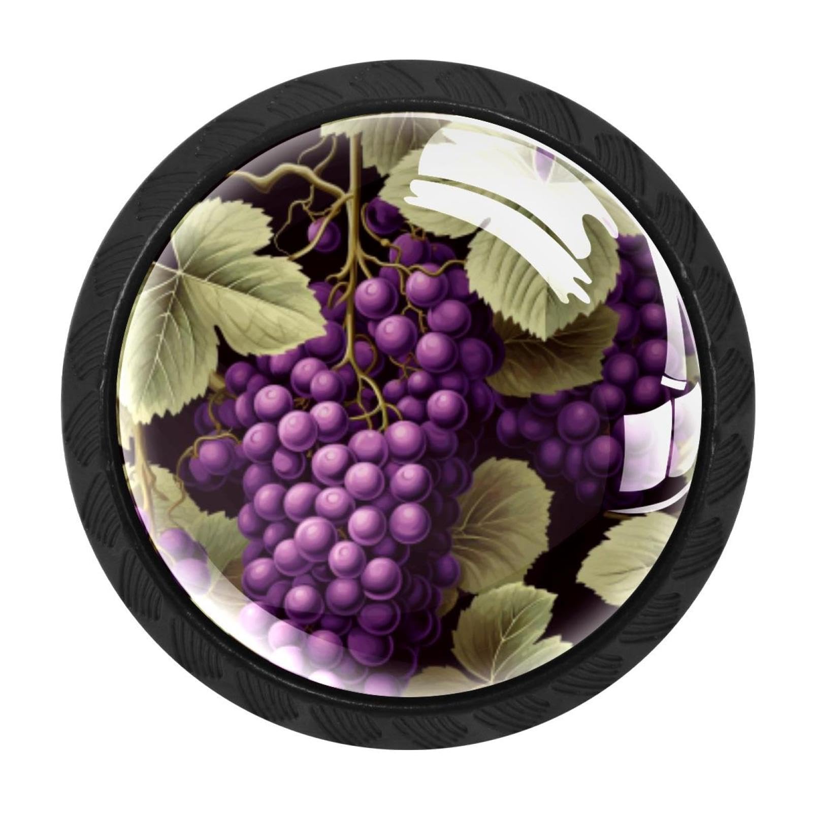 CHENZZZZ 4 Pack Grape Kitchen Cabinet Knobs Drawer Knobs Door Dresser Handles for Personalized Gifts Great for Any Occasion