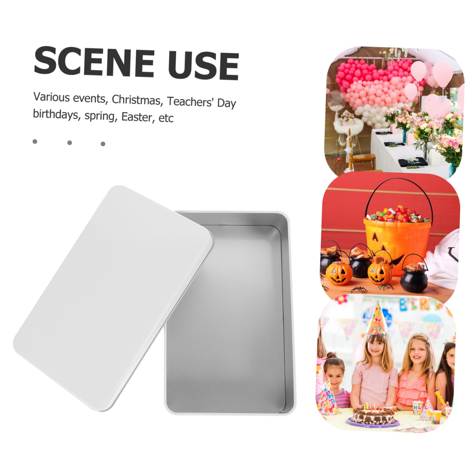 CIYODO Tiramisu present Box Empty Tin for Cookies Candy and Cupcakes Tinplate Storage Container with Lid for Parties Home and DIY Crafts