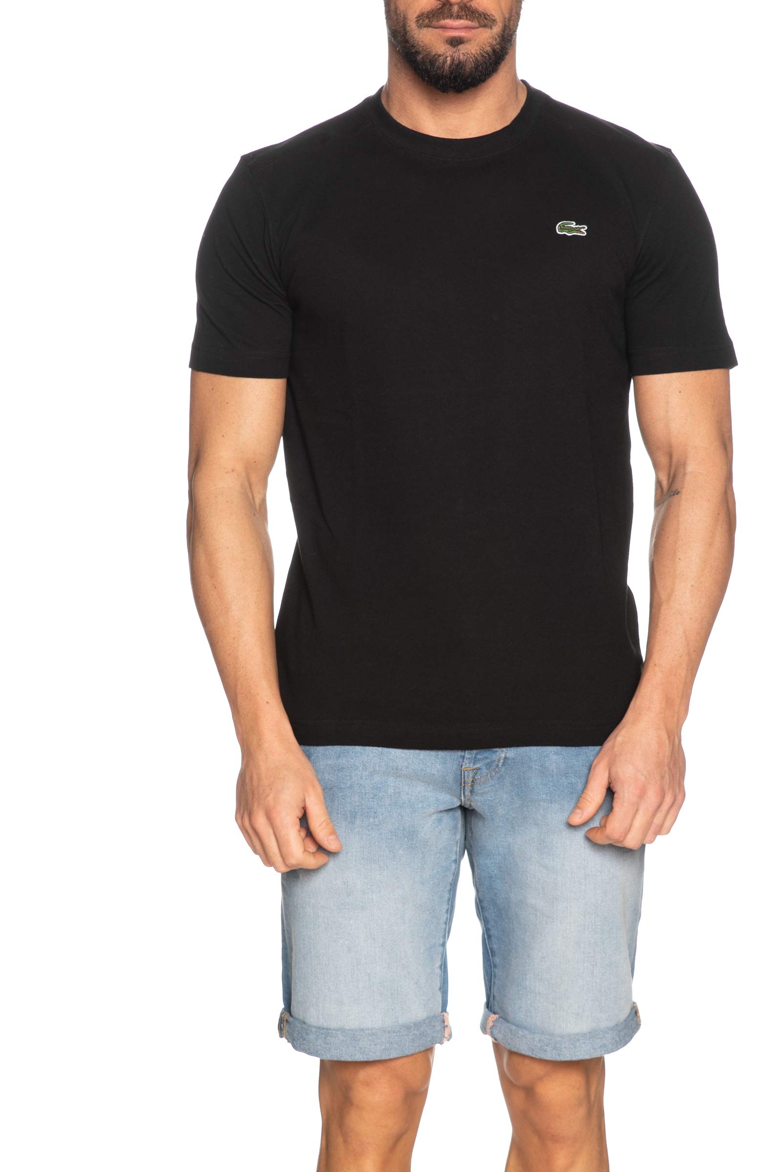 Lacoste Sport T-​Shirt Regular Fit Homme , Noir (031), XS