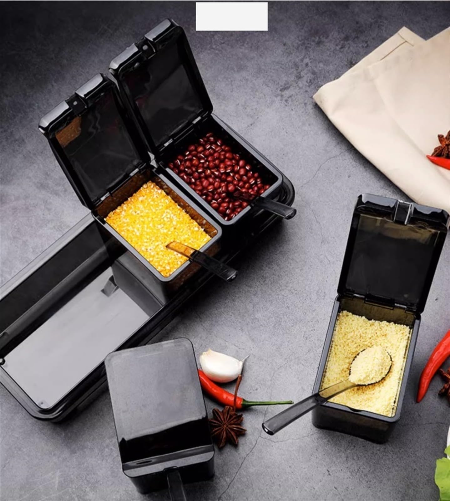 Set di barattoli per spezie, contenitore per condimenti, barattoli e bottiglie, saliera, spezie nizer, set condimenti da cucina, perfetto per erbe e spezie