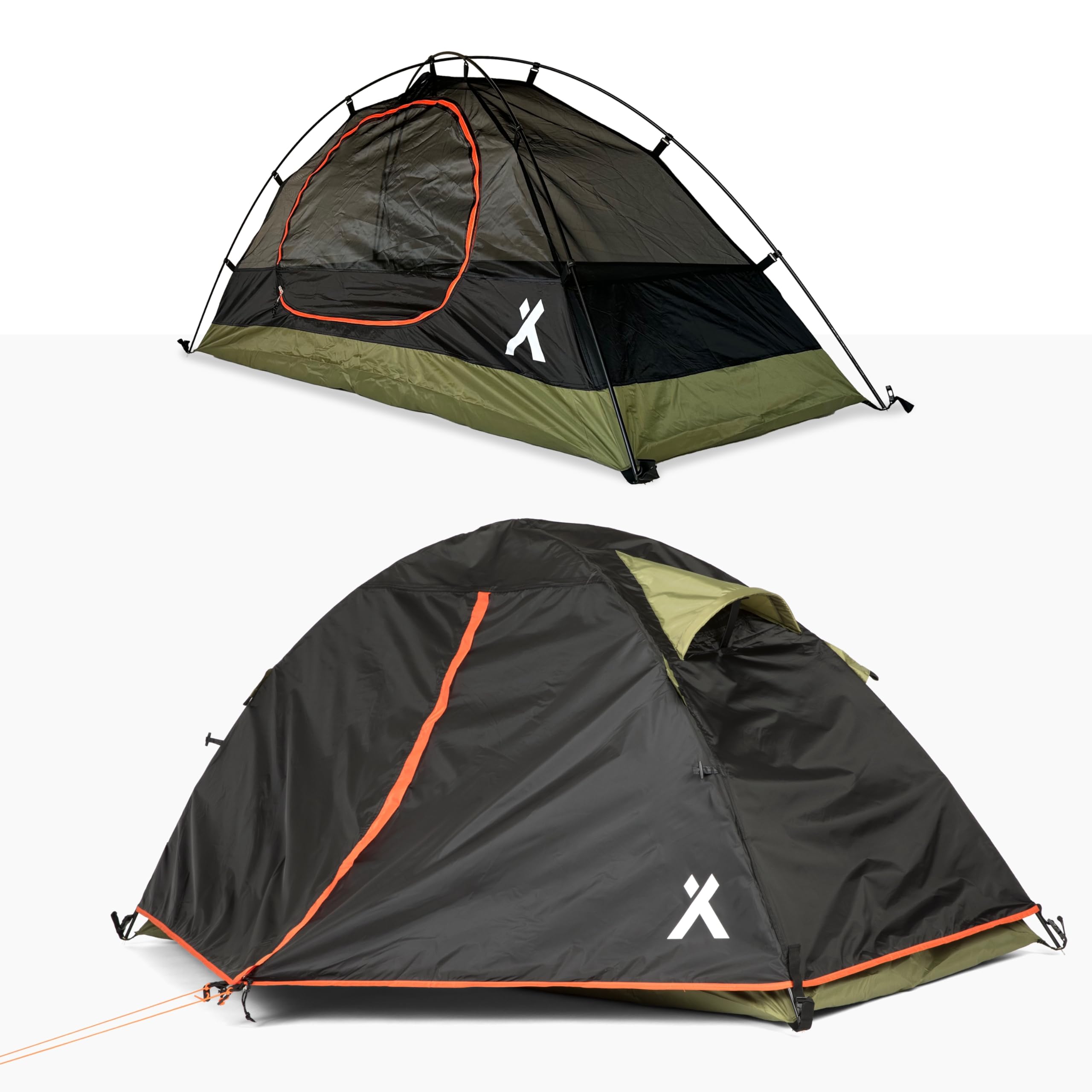 Bear GryllsHiking & Backpacking Tent - 3 Season Ultralight, Waterproof Tent for Camping with Rain Fly and Footprint - 1 Person - Black