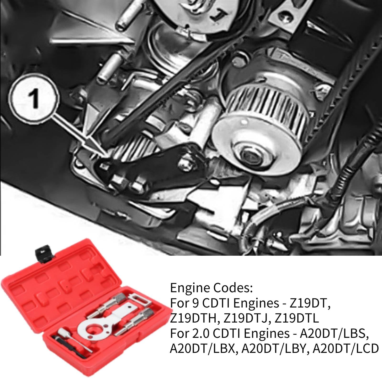 Strumento di fasatura del motore, kit di strumenti di bloccaggio della fasatura dell'albero a gomiti in acciaio al carbonio kit di strumenti di bloccaggio della fasatura dell'albero a gomiti per