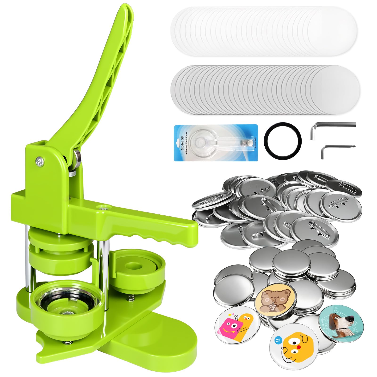 Photo 1 of Yunziling 58mm Button Maker Kit with 100-Set DIY Supplies