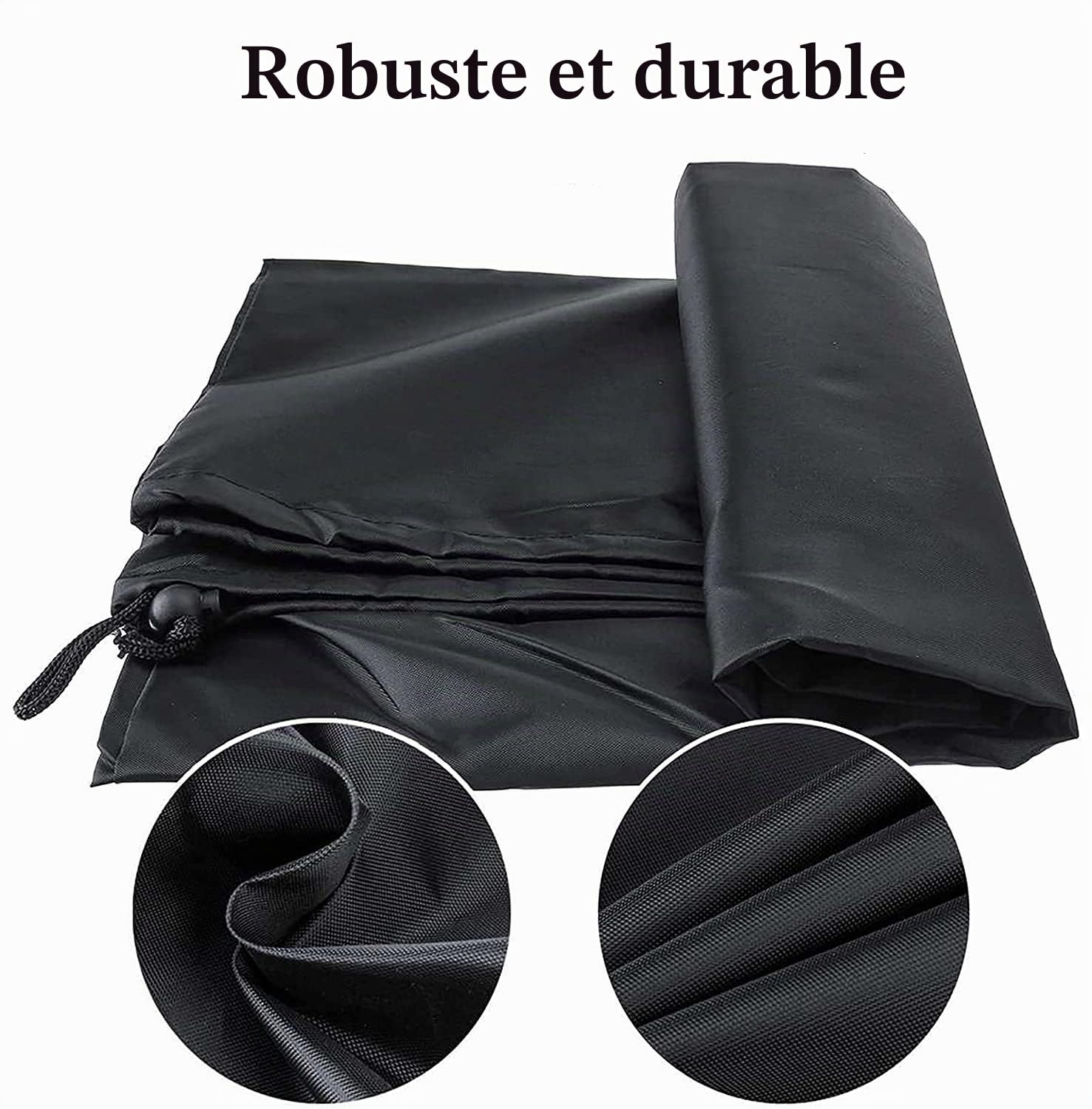 Lot de 2 housses de siège de bateau imperméables, robustes, résistantes aux intempéries, aux UV, en tissu Oxford 420D (noir, 65 x 65 x 120 cm)