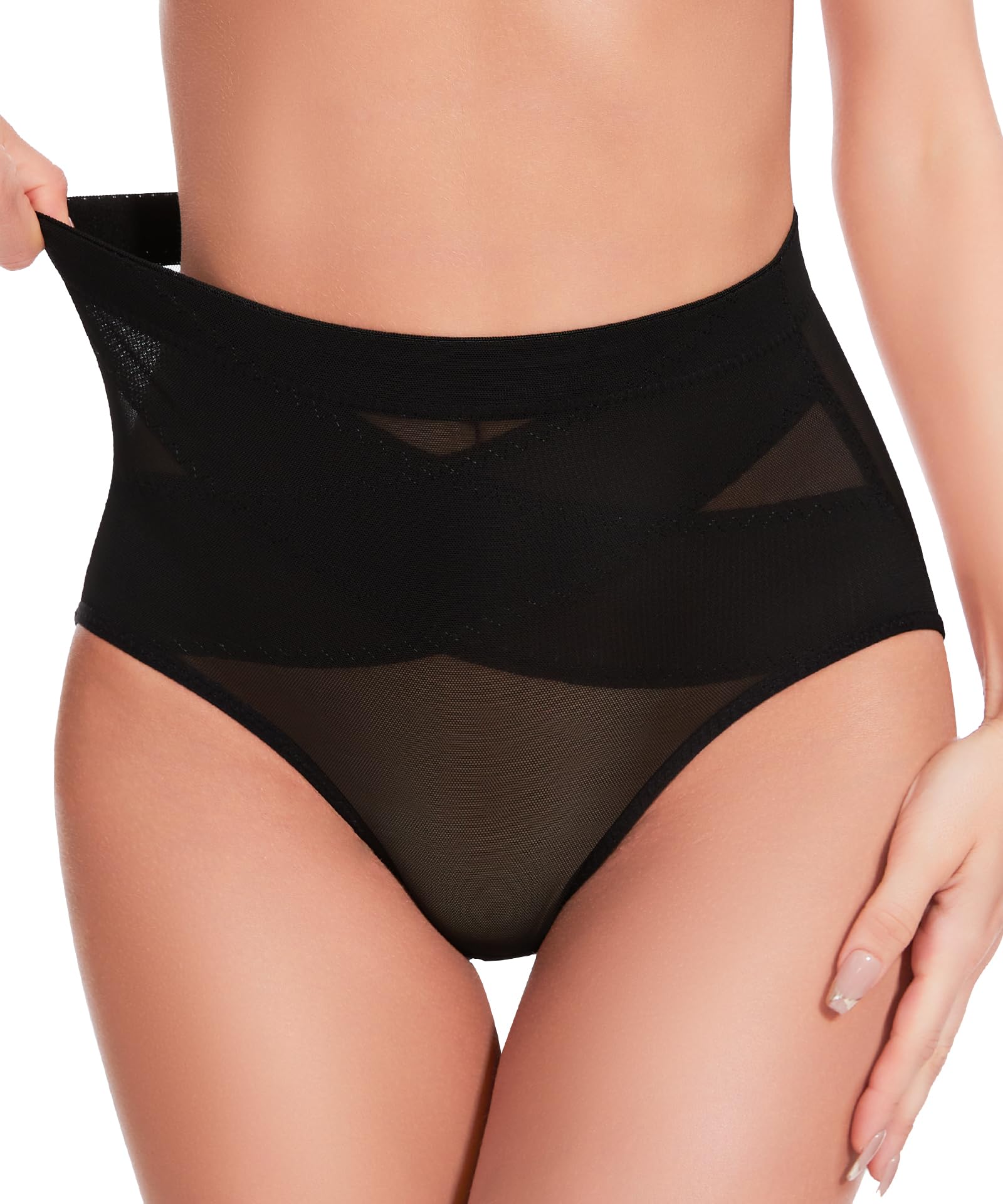 GYDEK Bragas moldeadoras para mujer con control de abdomen, cintura alta, tanga, faja moldeadora sin costuras, ropa interior de compresión