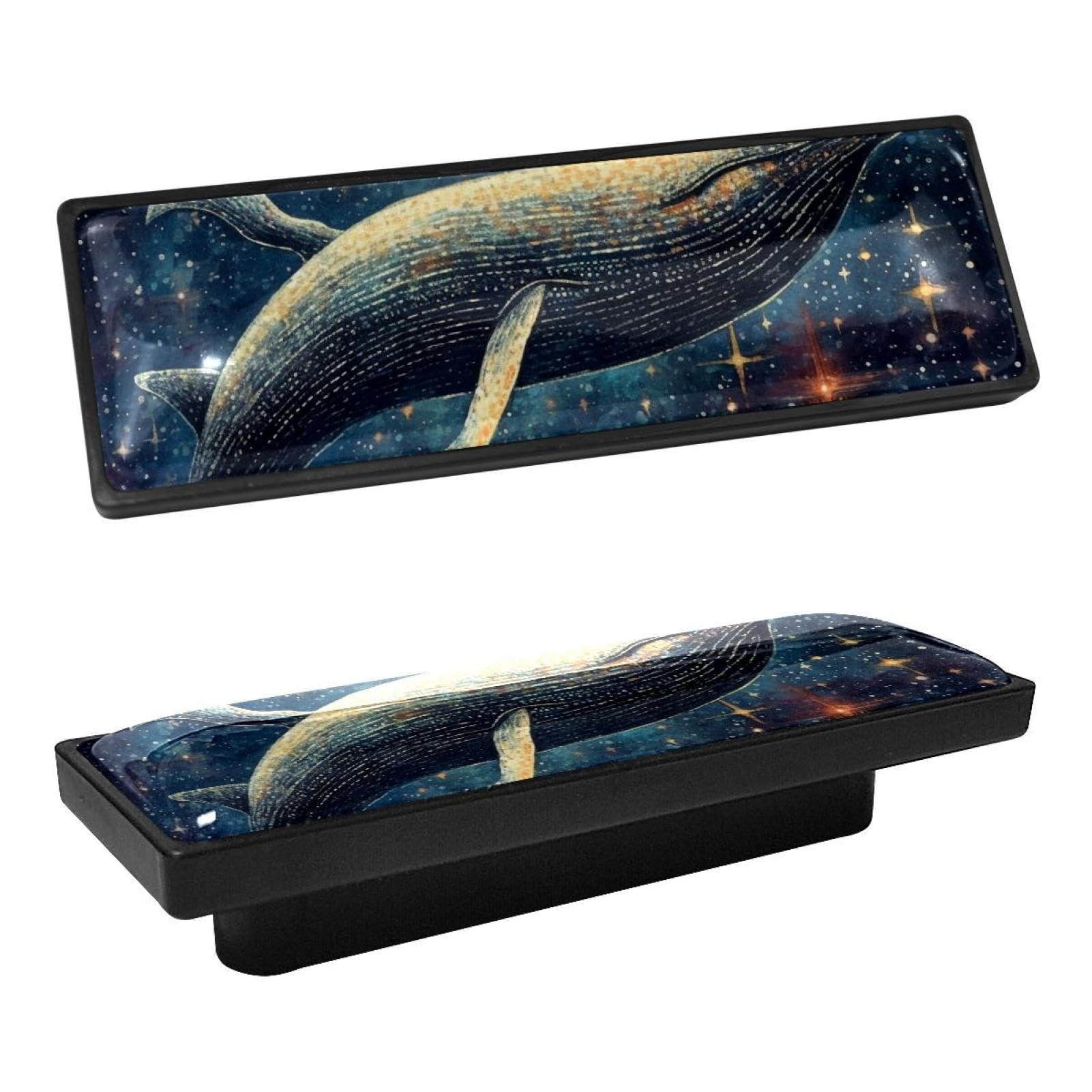 Poignées de tiroir noires galaxie pour relooker un meuble ancien x4