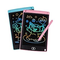 2 tavole da disegno LCD da 8,5 pollici, ecologiche, luminose, colorate, ideali come regalo per bambini da 3 a 6 anni (2 confezioni)